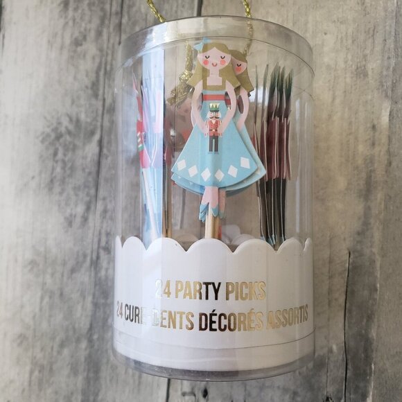 NWT - Meri Meri Nutcracker Ballet 24 Party Picks - Picture 1 of 3